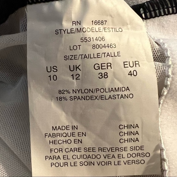 Swim Solutions Women's High Neck V-Back Printed One Piece Swimsuit - Picture 7 of 7